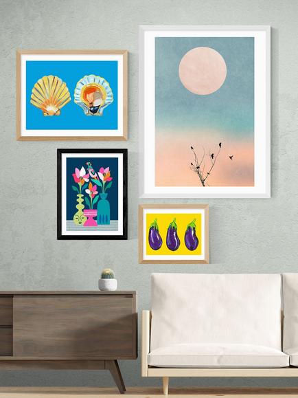 EAST END PRINTS Rachel Lee 'Magnolias' Framed Print - view 2, Black Frame