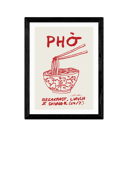 EAST END PRINTS Stephie Cardona 'Pho' Framed Print, Black Frame