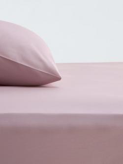 John Lewis Crisp & Fresh Egyptian Cotton Percale 200 Thread Count Deep Fitted Sheet, Lilac