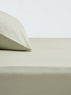 John Lewis Crisp & Fresh Egyptian Cotton Percale 200 Thread Count Deep Fitted Sheet, Seafoam