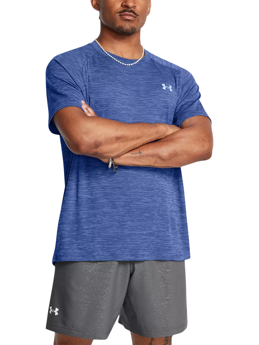 Under Armour Tech Textured Short Sleeve Top, Tech/Blue