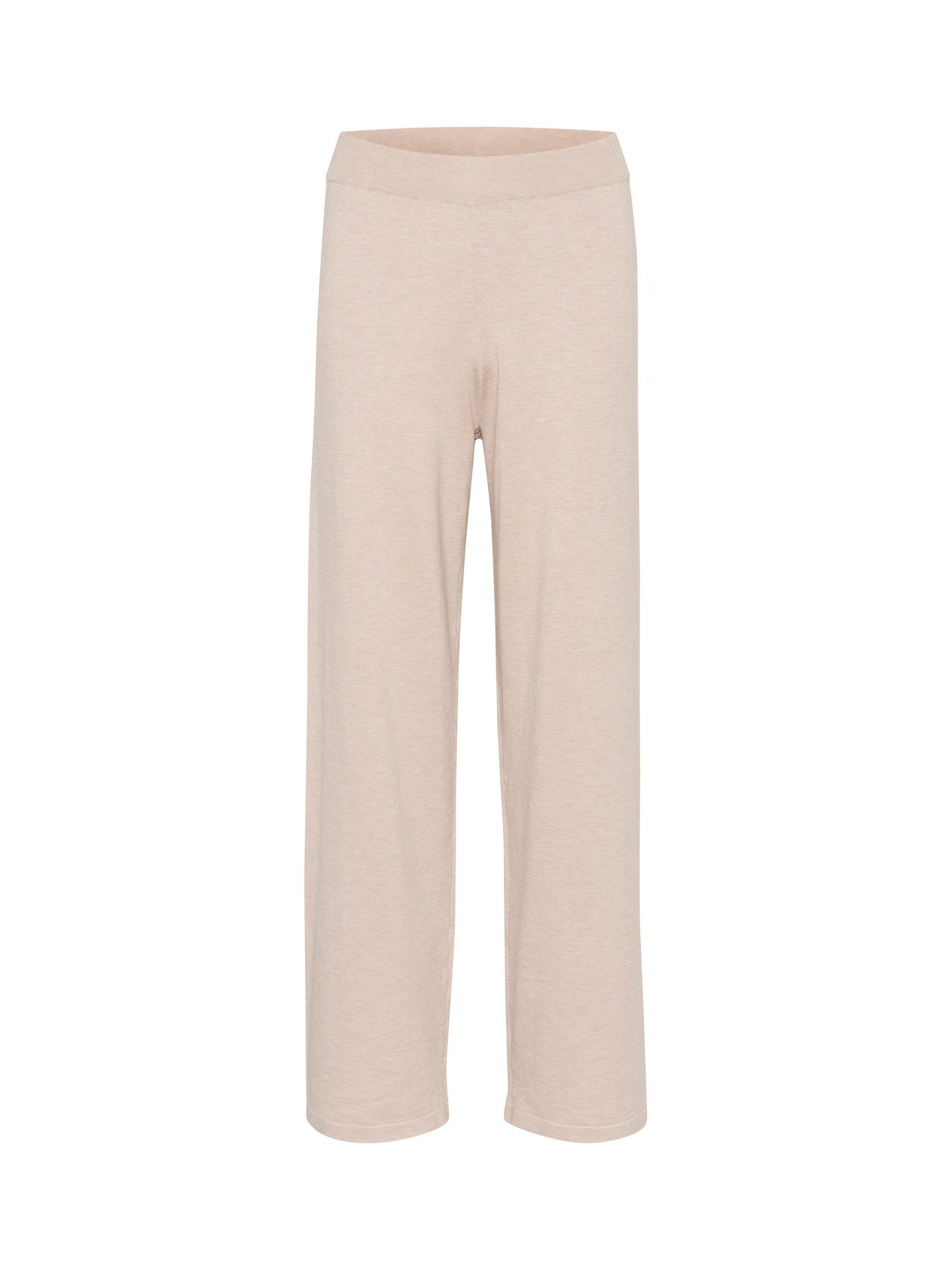 Product image 1 of 2, which shows Saint Tropez Mila Knit Wide Leg Trousers, Grey Morn, S