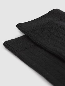 Reiss Felicia Ribbed Socks - view 2, Black
