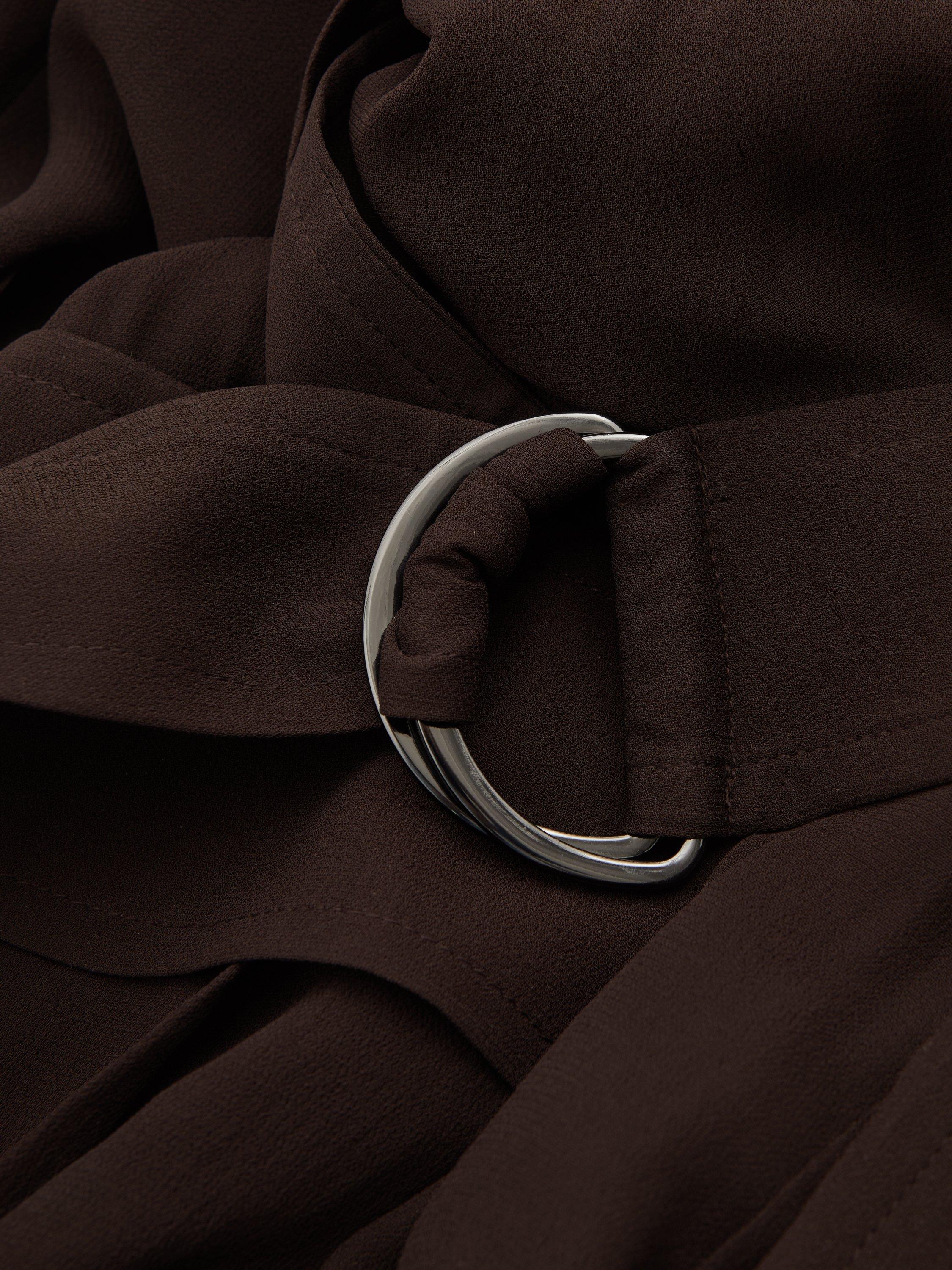 Product image 4 of 5, which shows Reiss Essie Pocket Midi Dress, Chocolate, 8