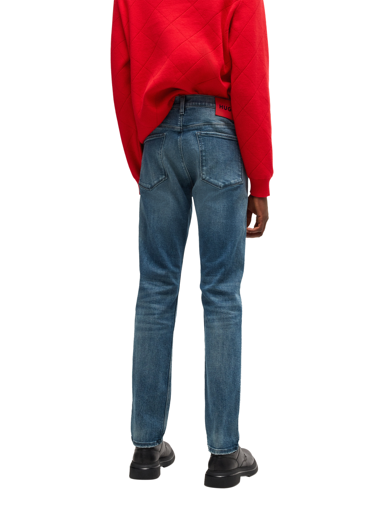 Product image 2 of 6, which shows HUGO Slim Fit Jeans, Medium Blue, 32R