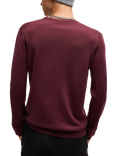 HUGO Crew Neck Merino Wool Jumper, Dark Pink