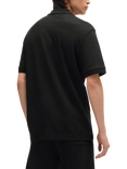 HUGO Cotton Loose Fit Polo Shirt, Black