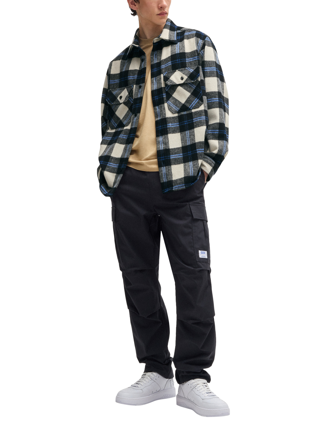 Product image 3 of 6, which shows HUGO BOSS Loose Fit Check Shirt, Multi, L