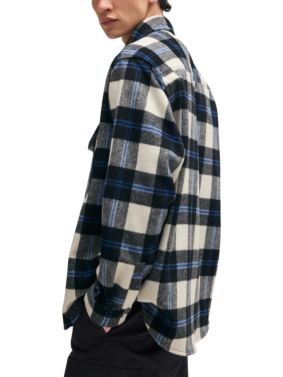 Product image 6 of 6, which shows HUGO BOSS Loose Fit Check Shirt, Multi, L