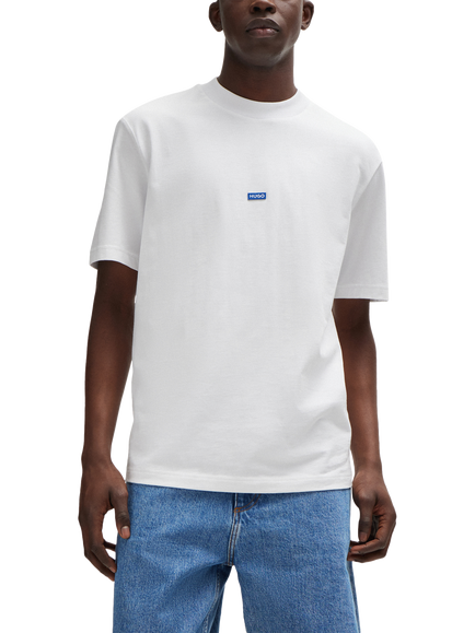 HUGO Cotton Crew Neck T-Shirt, White, White