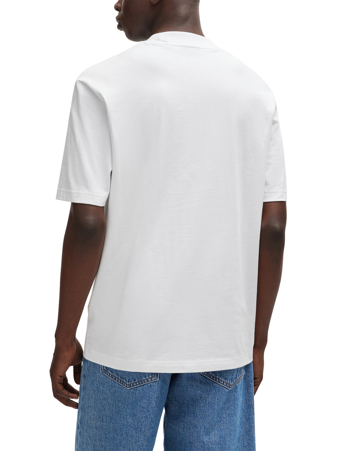 Product image 2 of 5, which shows HUGO Cotton Crew Neck T-Shirt, White, M