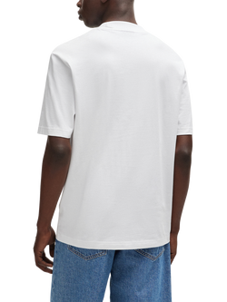 HUGO Cotton Crew Neck T-Shirt, White - view 2, White