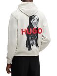 HUGO Cotton Hoodie, Natural