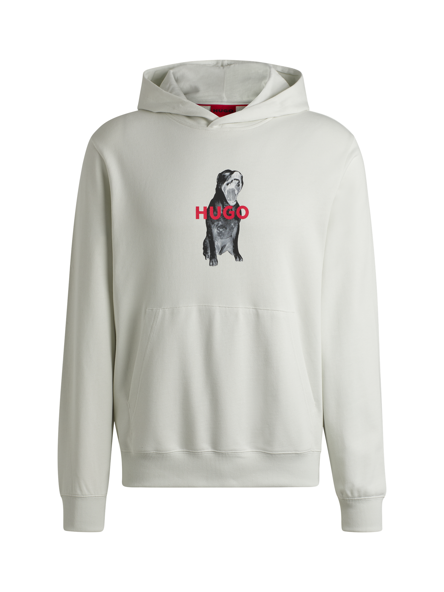 Product image 4 of 5, which shows HUGO Cotton Hoodie, Natural, L