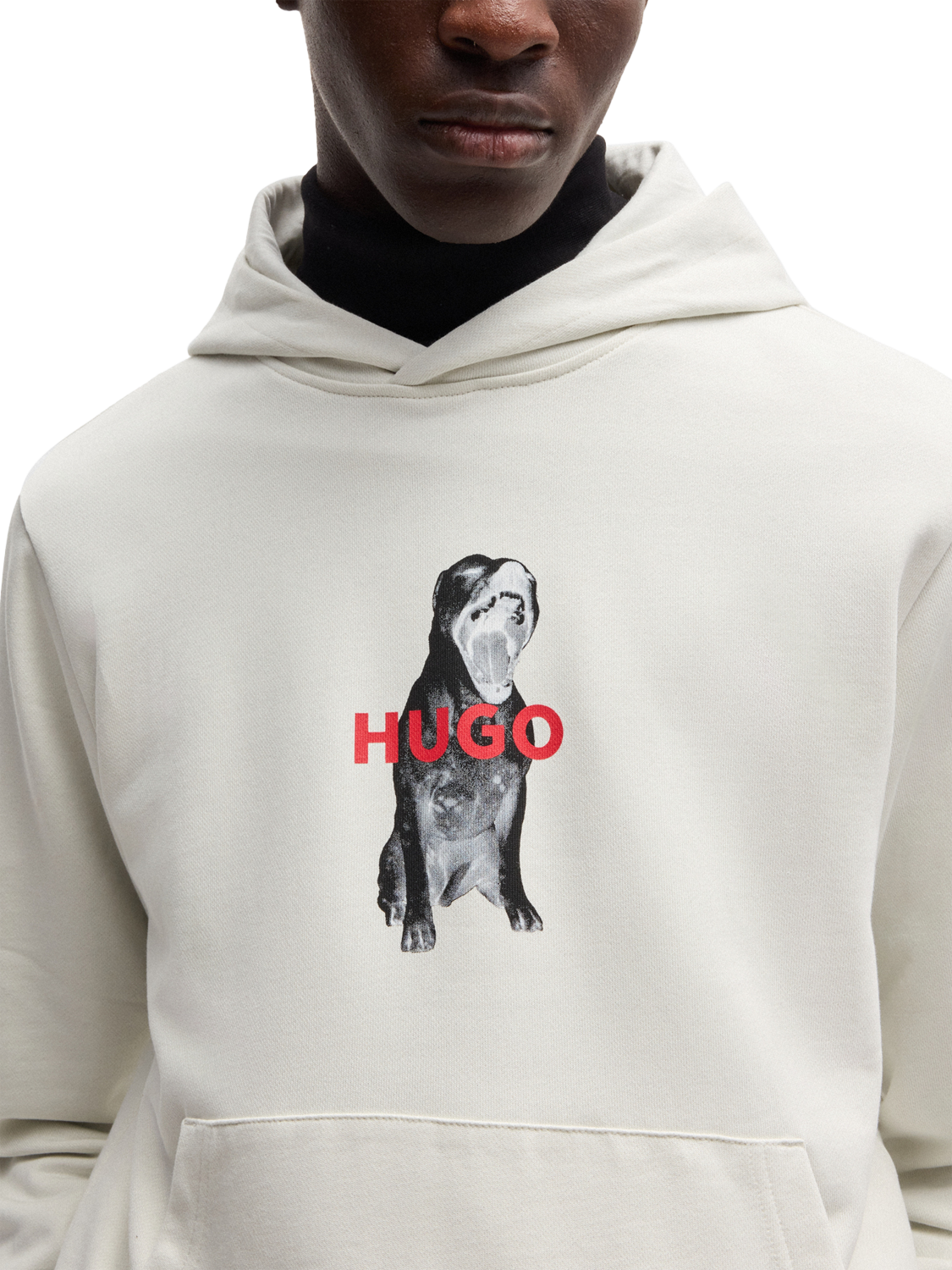 Product image 5 of 5, which shows HUGO Cotton Hoodie, Natural, L