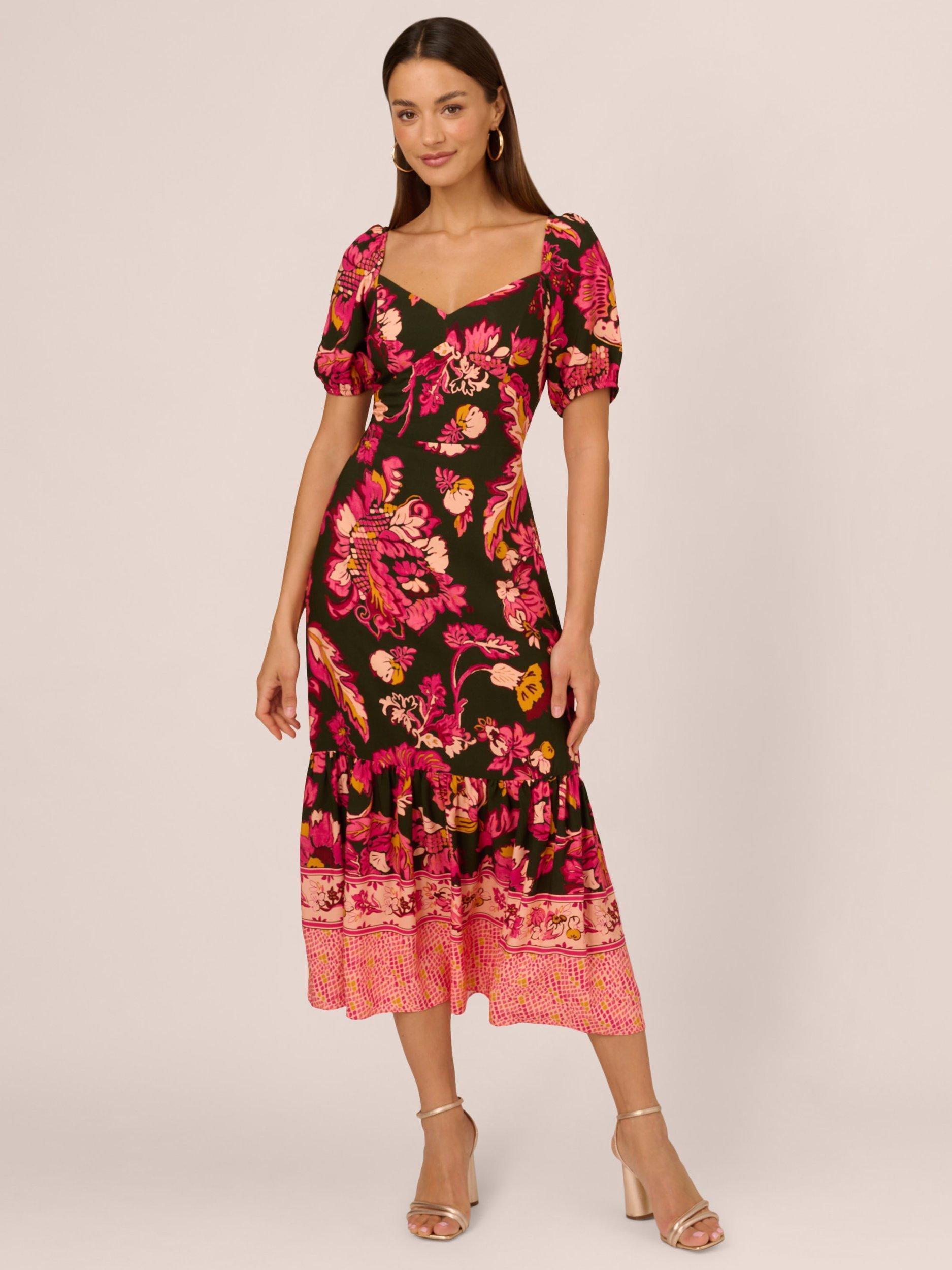 Adrianna by Adrianna Papell Floral Puff Sleeve Dress, Multi