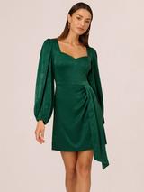 Chi Chi London Satin Wrap Mini Dress Green