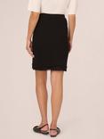 Adrianna Papell Fray Trim Pocket Skirt, Black