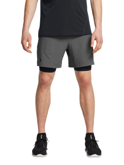 Under Armour Vanish 2-in-1 Shorts, Castle/Black, Castle/Black