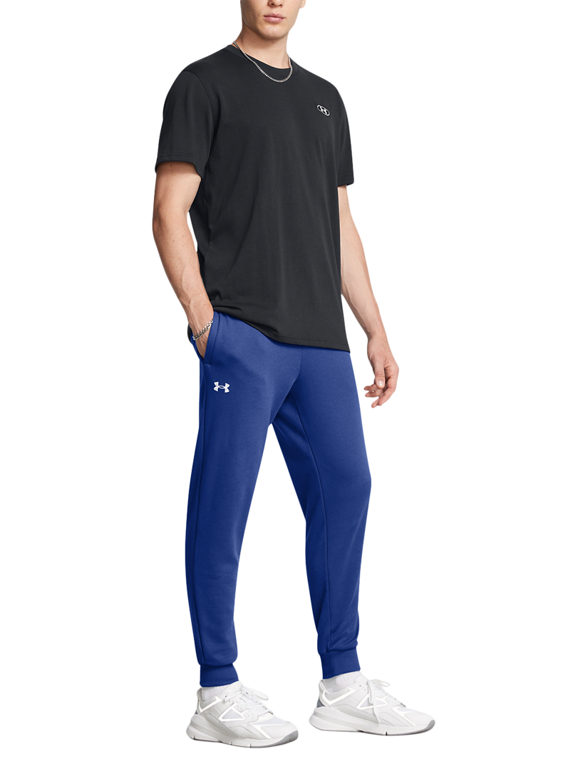 Under Armour Men's Rival Fleece Joggers, Blue/White, S