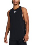 Under Armour Men's Basline Tank Top, Black/White