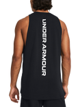 Under Armour Men's Basline Tank Top, Black/White