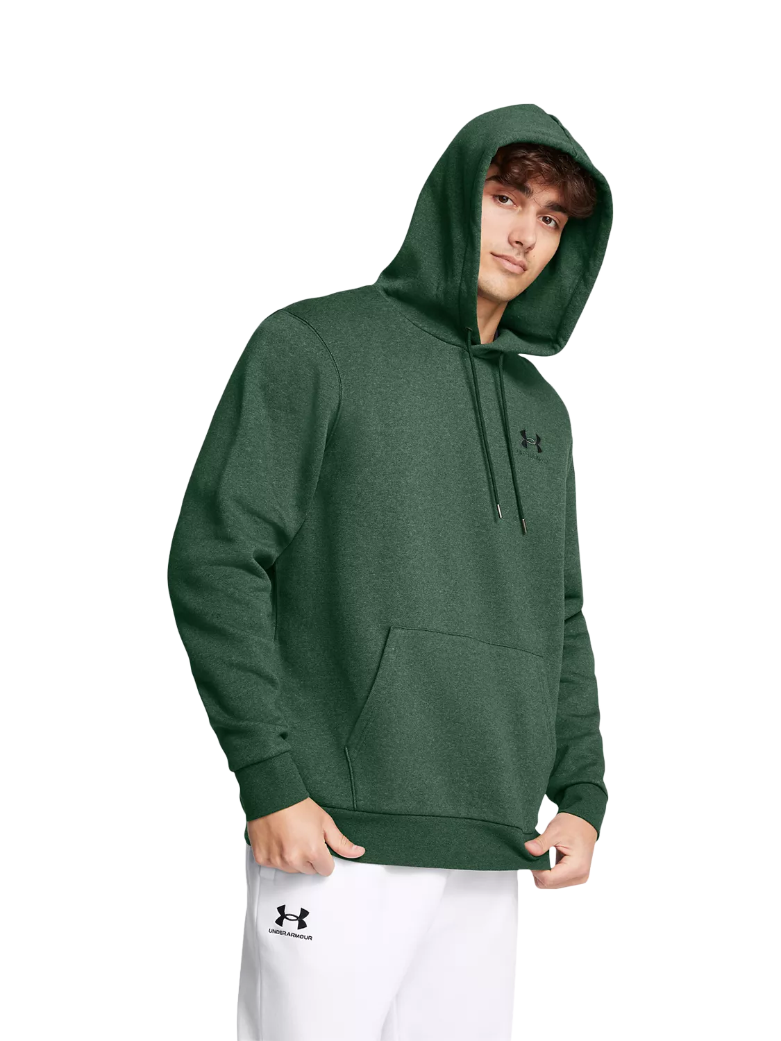 Under Armour Essential Fleece Hoodie Green Medium
