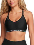 Under Armour Padded Crossback Sports Bra, Black/White