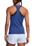 Under Armour Women's HeatGear Tech Mesh Sports Vest, Blue/White