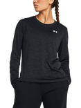 Under Armour Tech Twist Long Sleeve Training Top, Black / White