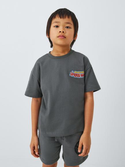 Marvel Spider-Man Kids' T-Shirt and Shorts Set, Grey, Grey