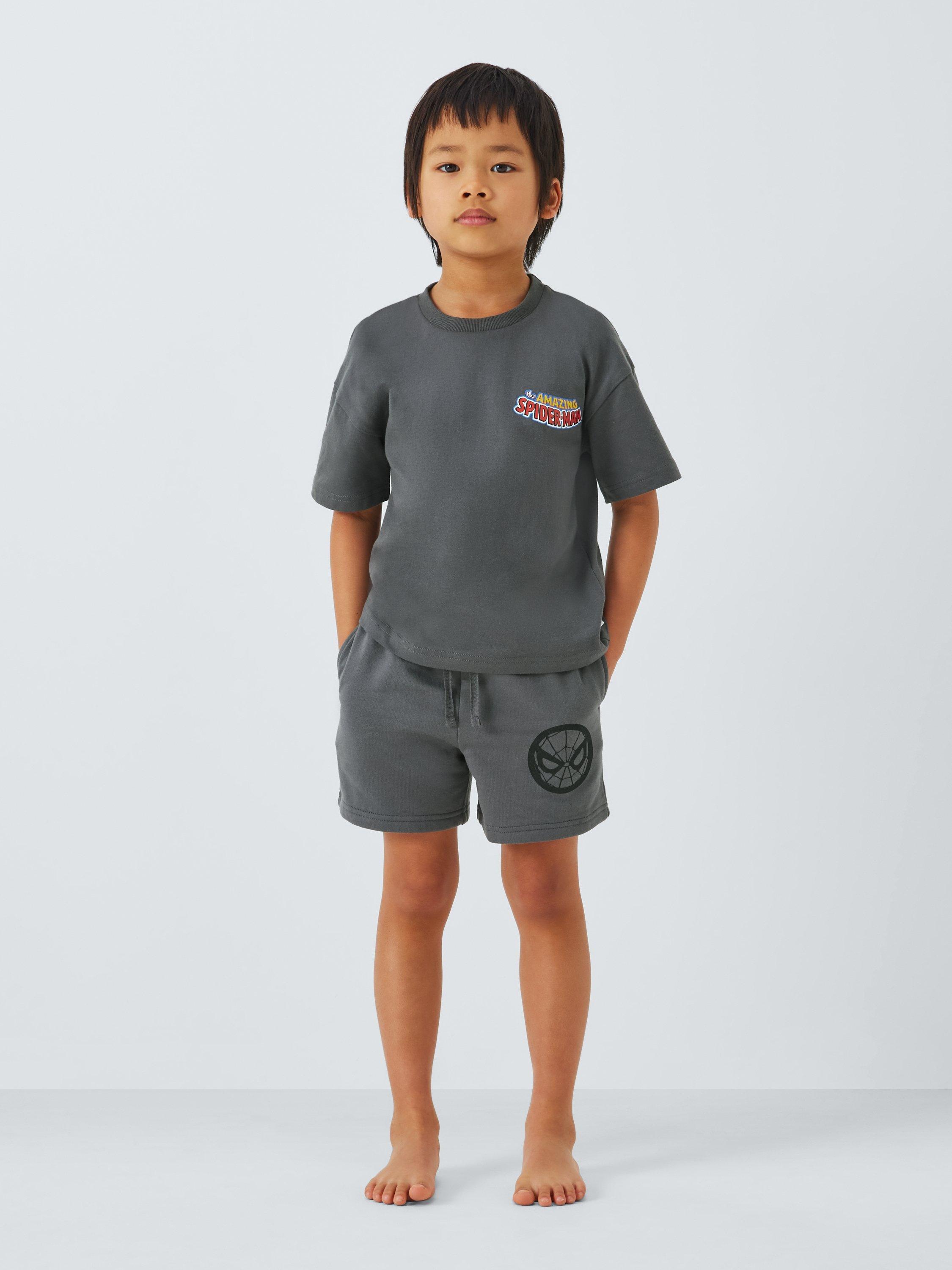 Product image 2 of 7, which shows Marvel Spider-Man Kids' T-Shirt and Shorts Set, Grey, 4-5 years