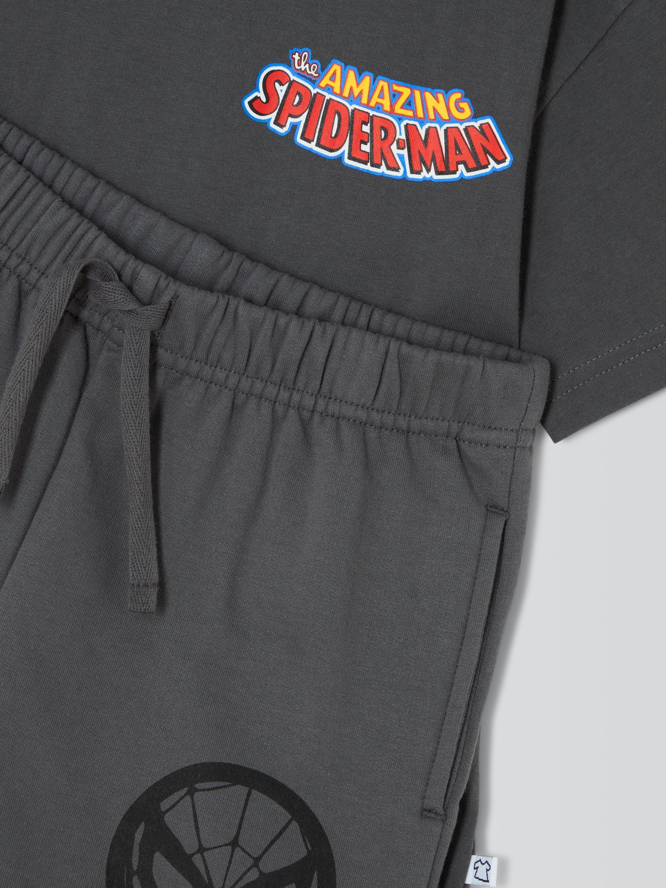 Product image 7 of 7, which shows Marvel Spider-Man Kids' T-Shirt and Shorts Set, Grey, 4-5 years