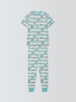 Paw Patrol Kids' Unisex Striped Pyjamas, Blue/White, Blue/White
