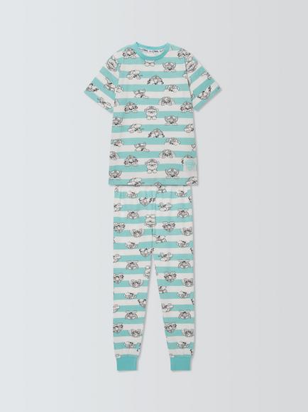 Paw Patrol Kids' Unisex Striped Pyjamas, Blue/White, Blue/White