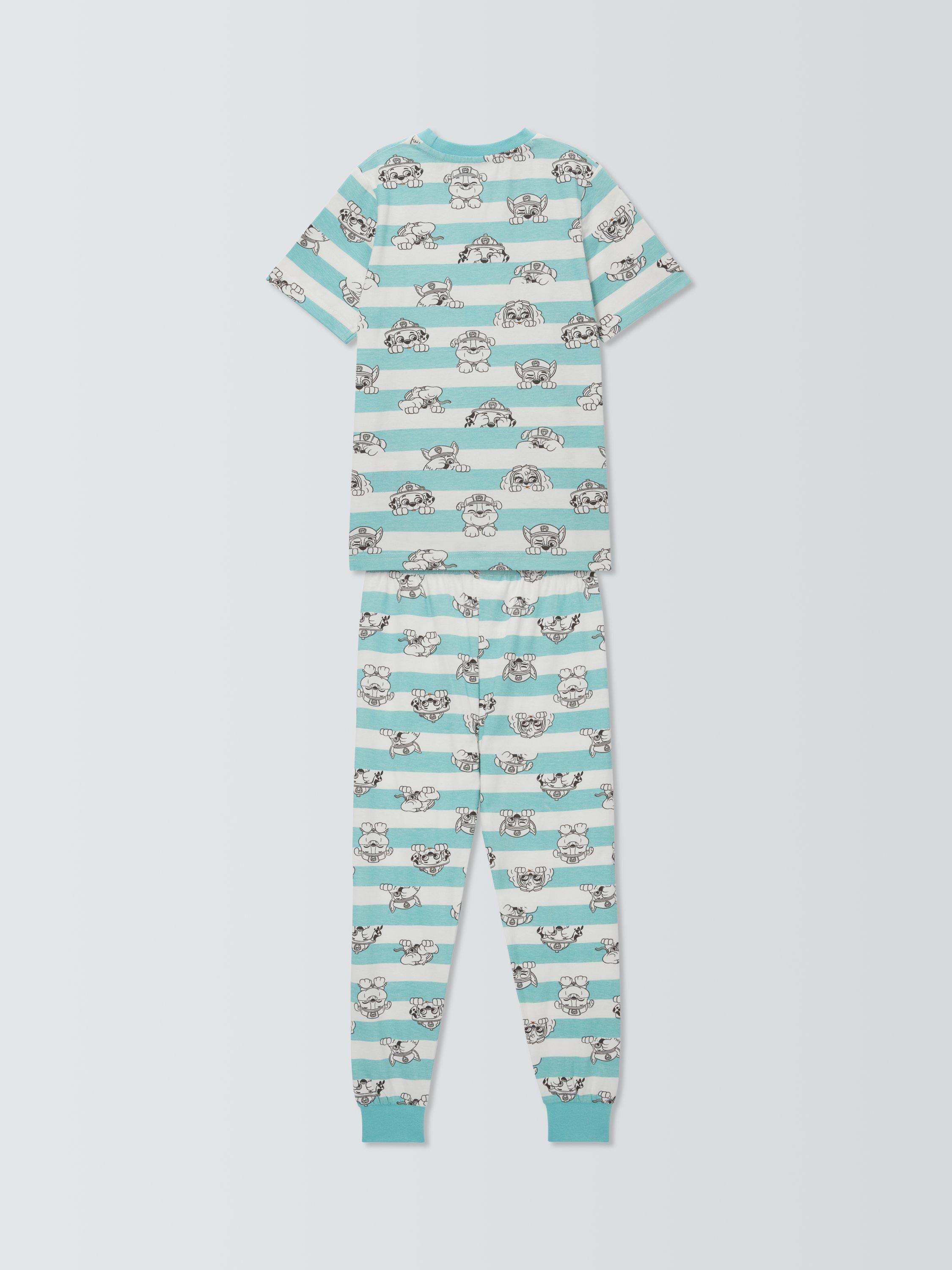 Product image 6 of 7, which shows Paw Patrol Kids' Striped Pyjamas, Blue/White, 2-3 years