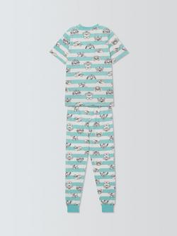 Paw Patrol Kids' Unisex Striped Pyjamas, Blue/White - view 2, Blue/White