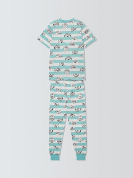 Paw Patrol Kids' Unisex Striped Pyjamas, Blue/White - view 2, Blue/White