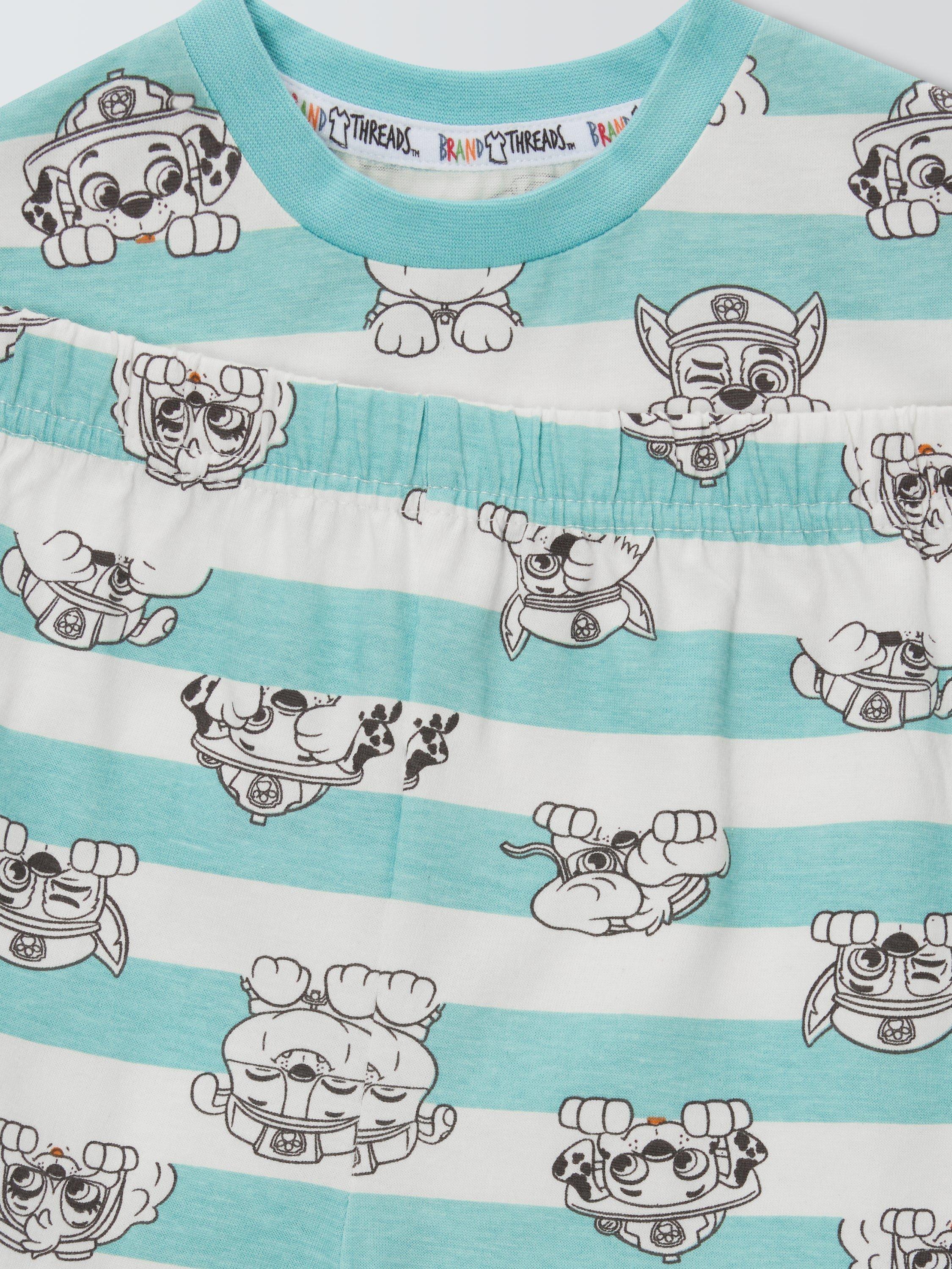 Product image 7 of 7, which shows Paw Patrol Kids' Striped Pyjamas, Blue/White, 2-3 years