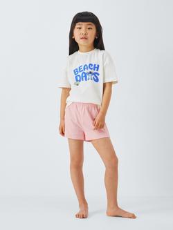 Lilo & Stitch Kids' Lilo & Stitch Cotton Shortie Pyjama Set, White/Multi - view 2, White/Multi