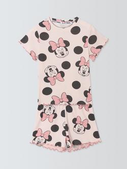 Brand Threads Kids' Minnie Mouse Pyjama Set, Pink, Pink