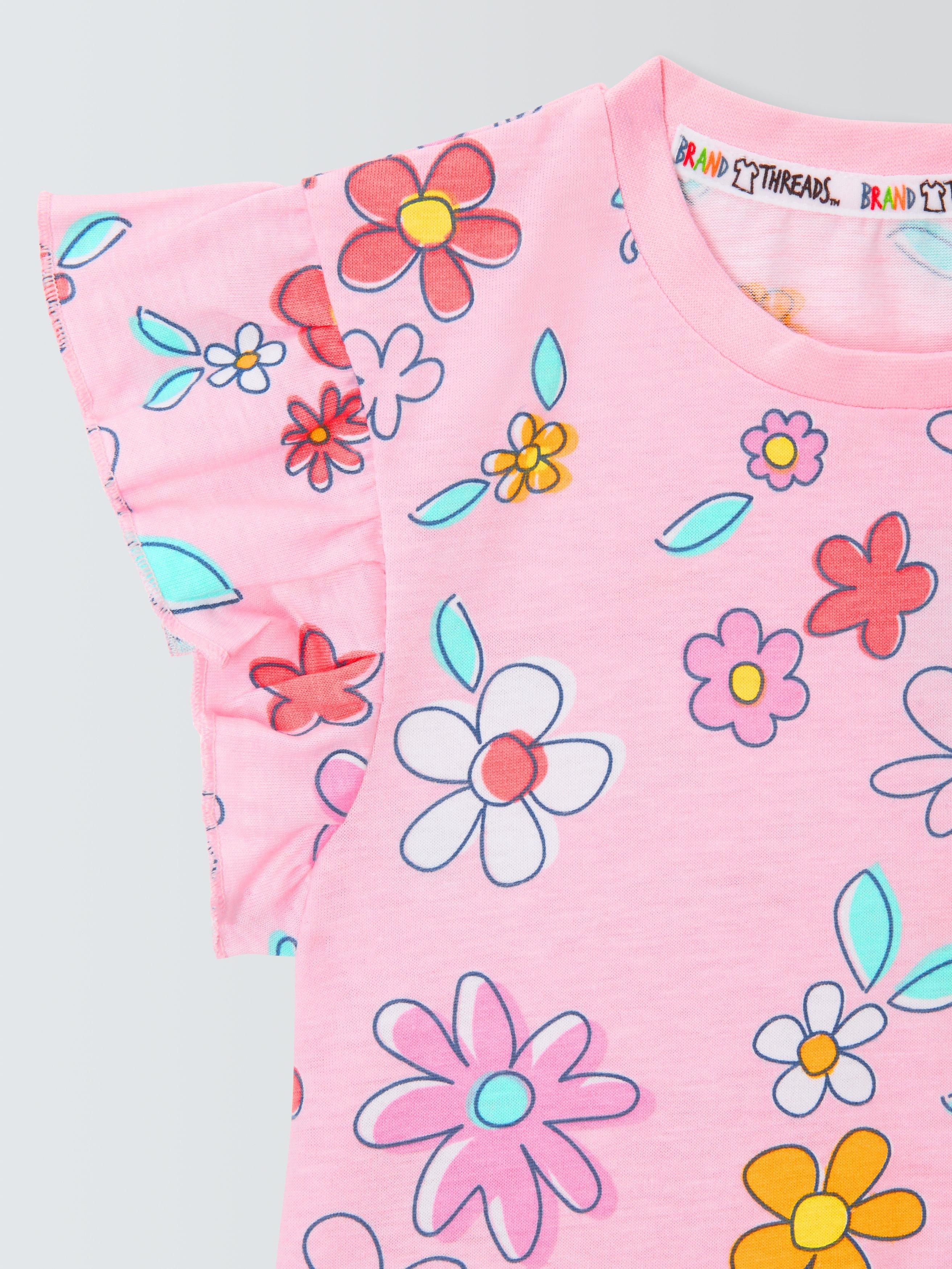 Product image 7 of 7, which shows Peppa Pig Kids' Cotton Floral Print Dress, Pink, 1-2 years