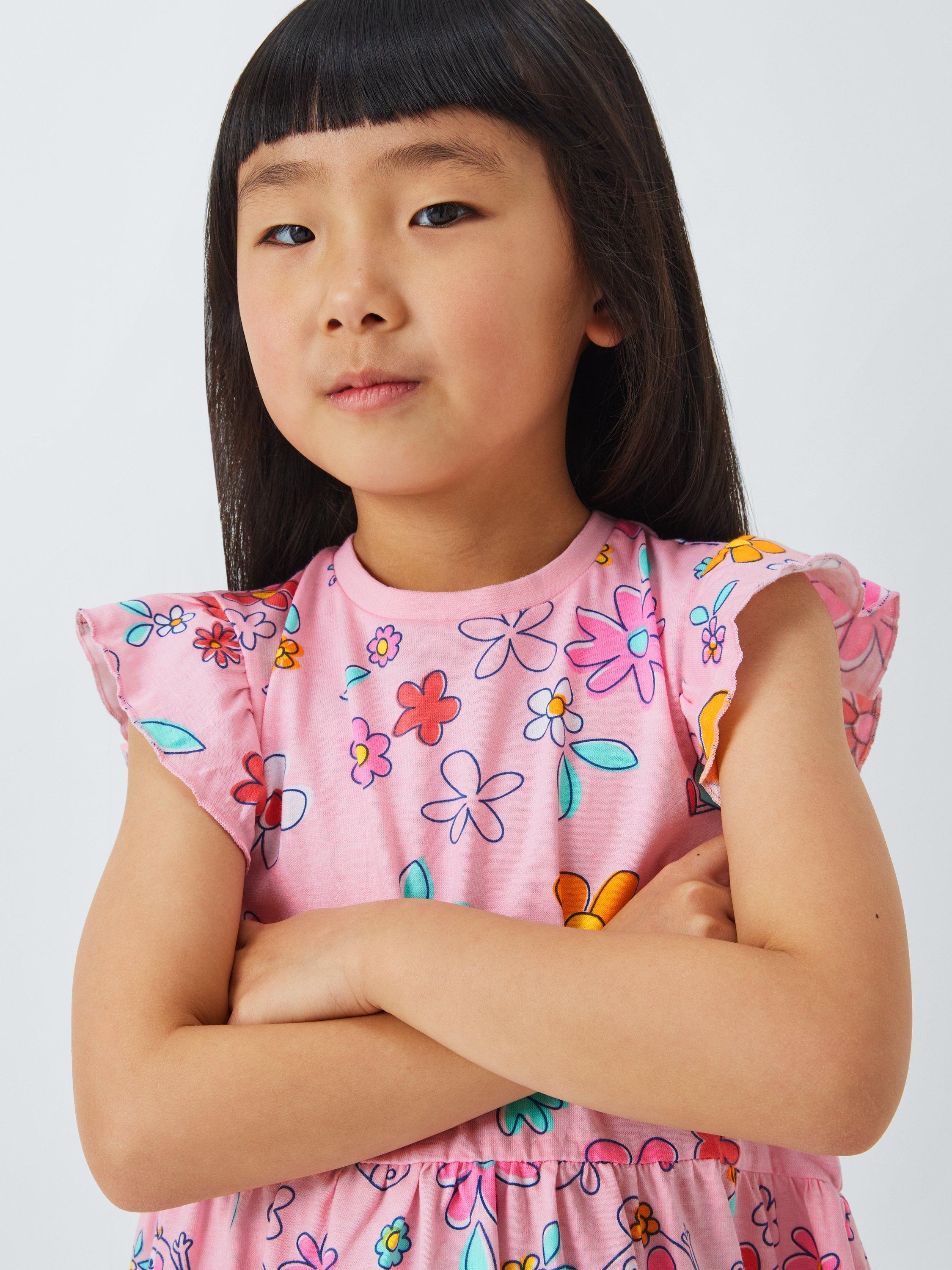Product image 4 of 7, which shows Peppa Pig Kids' Cotton Floral Print Dress, Pink, 1-2 years