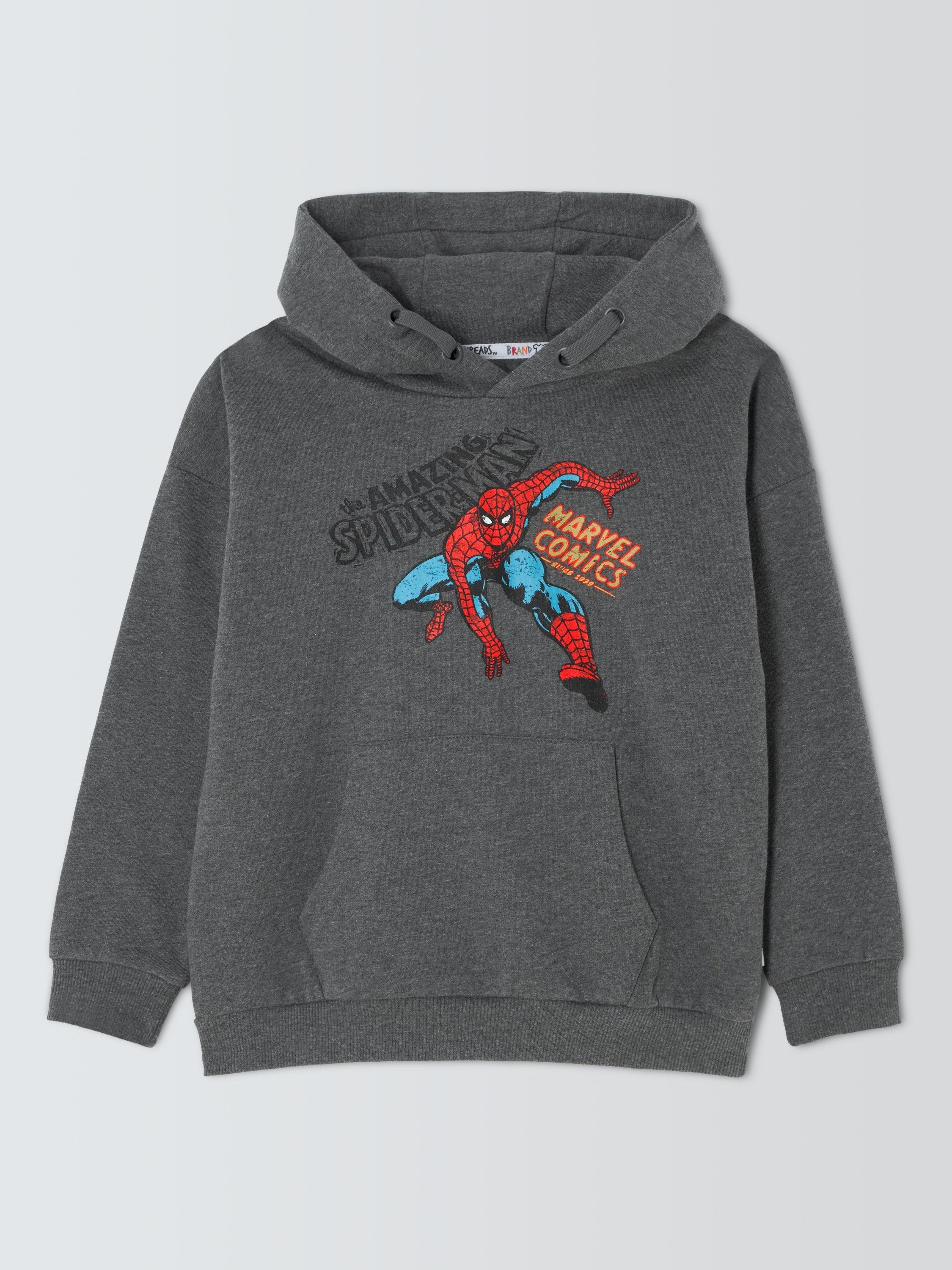 Product image 3 of 7, which shows Brand Threads Spider-Man Kids' Hoodie, Grey, 4-5 years