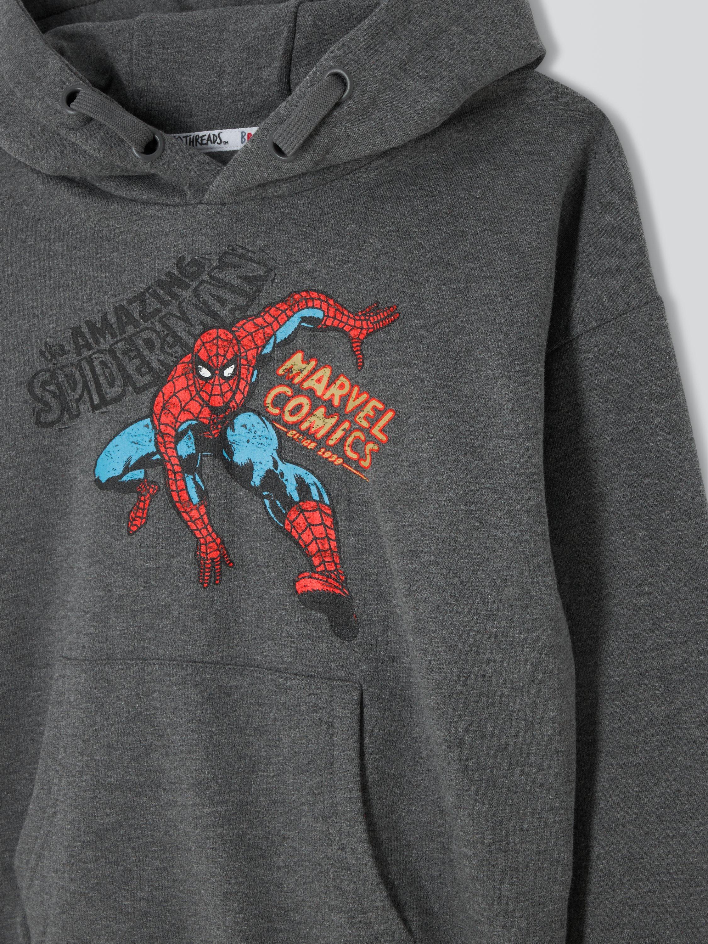 Product image 6 of 7, which shows Brand Threads Spider-Man Kids' Hoodie, Grey, 4-5 years