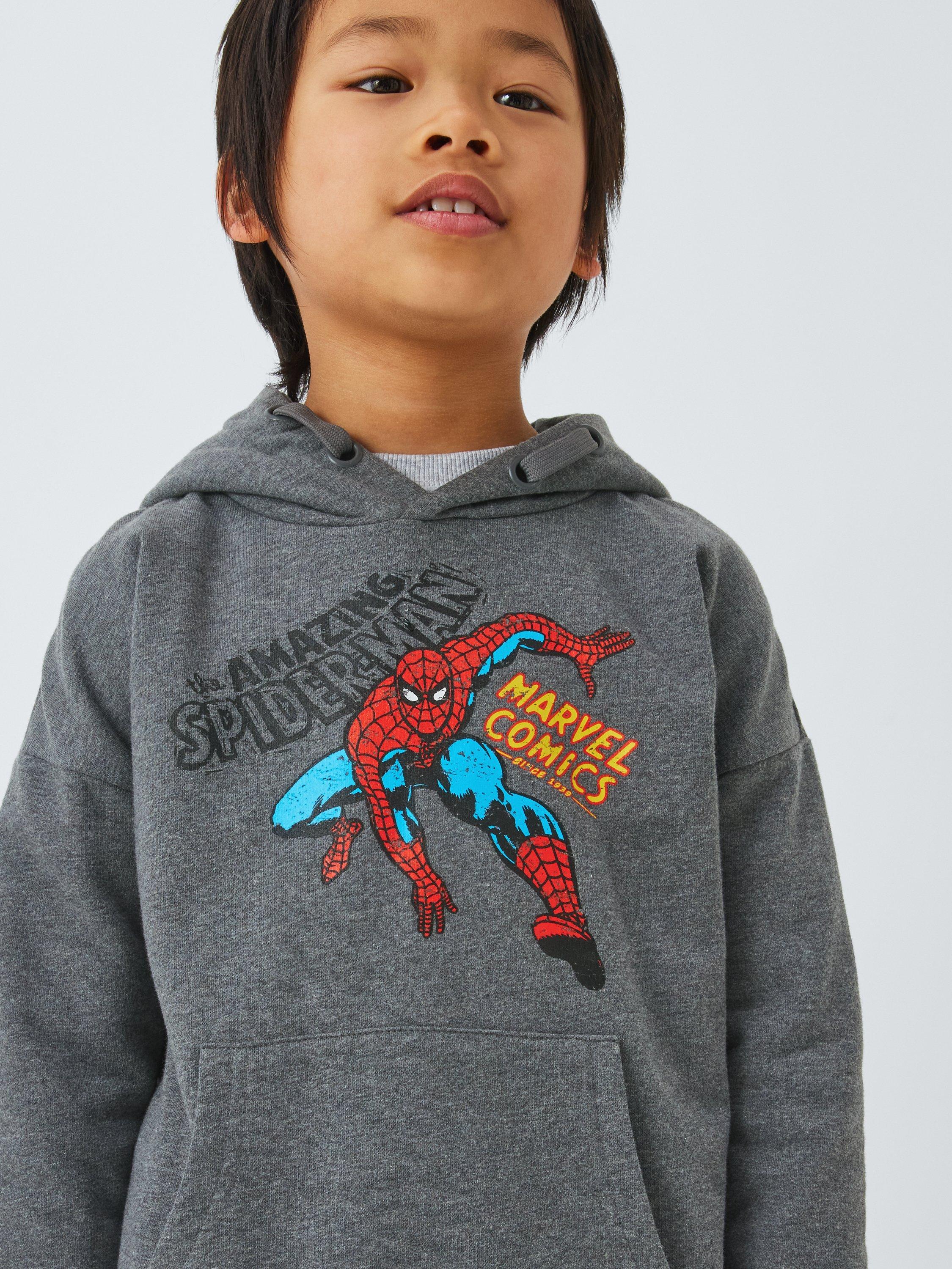 Product image 5 of 7, which shows Brand Threads Spider-Man Kids' Hoodie, Grey, 4-5 years