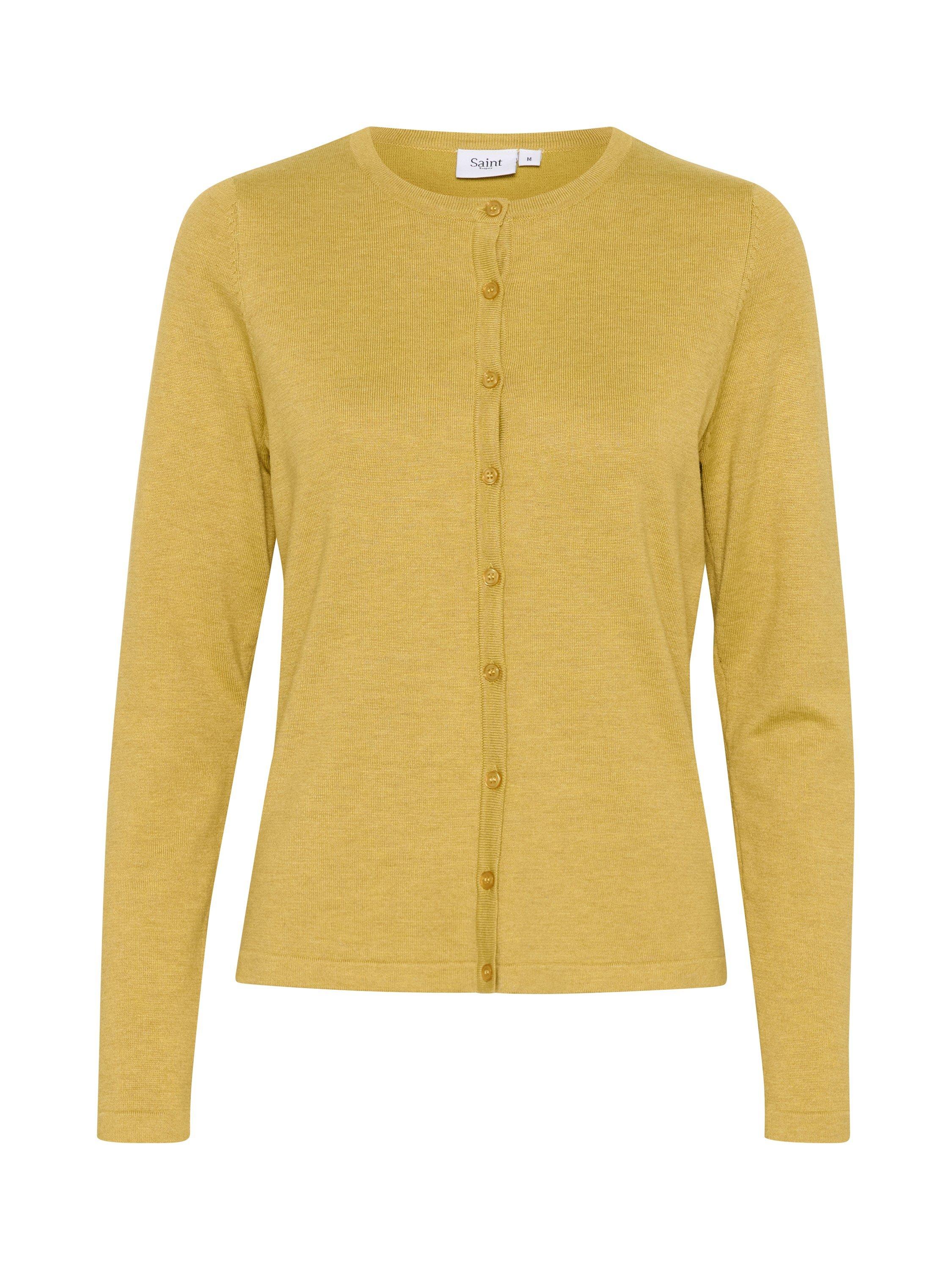 Product image 1 of 2, which shows Saint Tropez Mila Slim Fit Cardigan, Burnished Gold, M