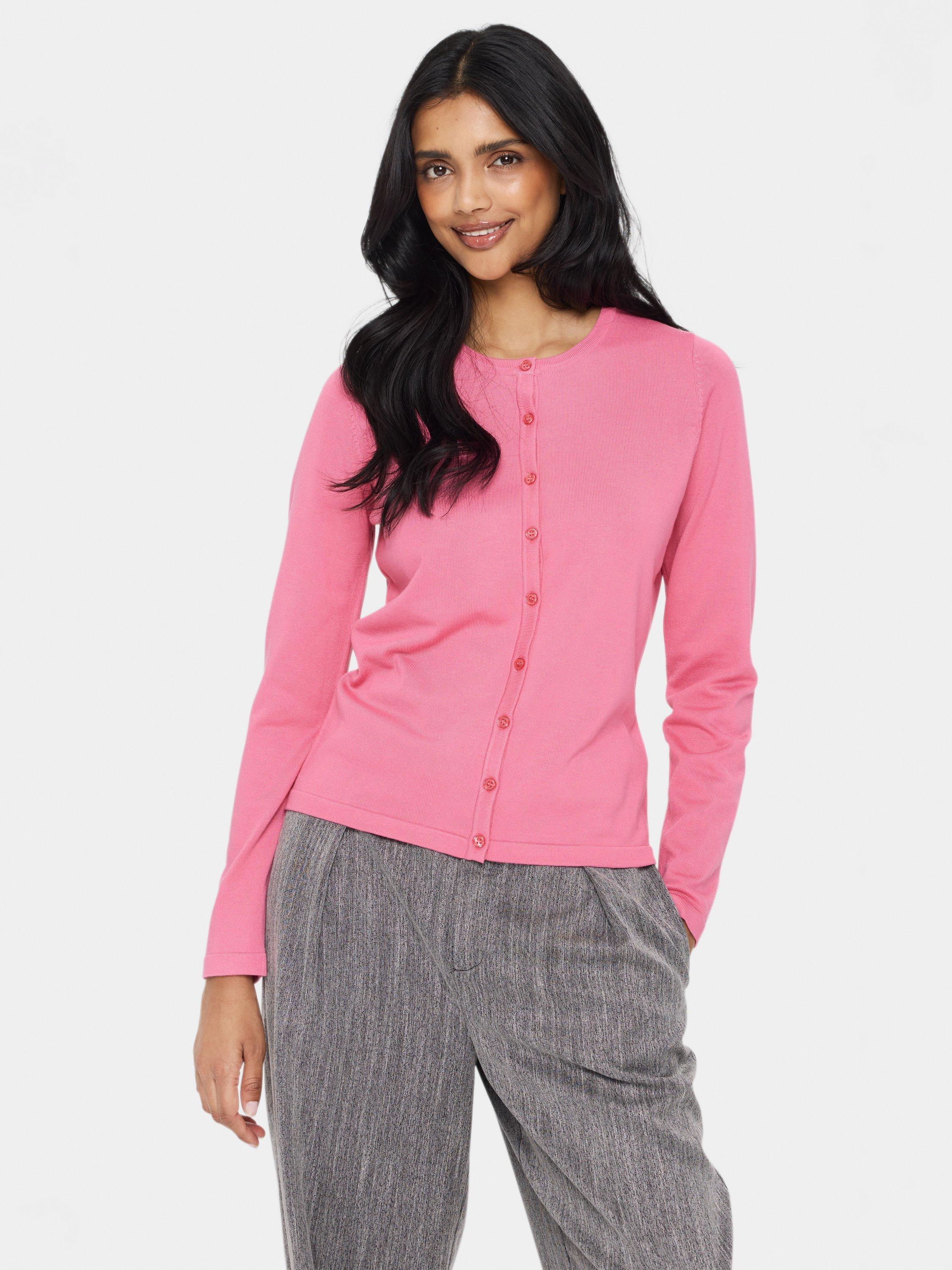 Product image 1 of 5, which shows Saint Tropez Mila Slim Fit Cardigan, Chateau Rose, L