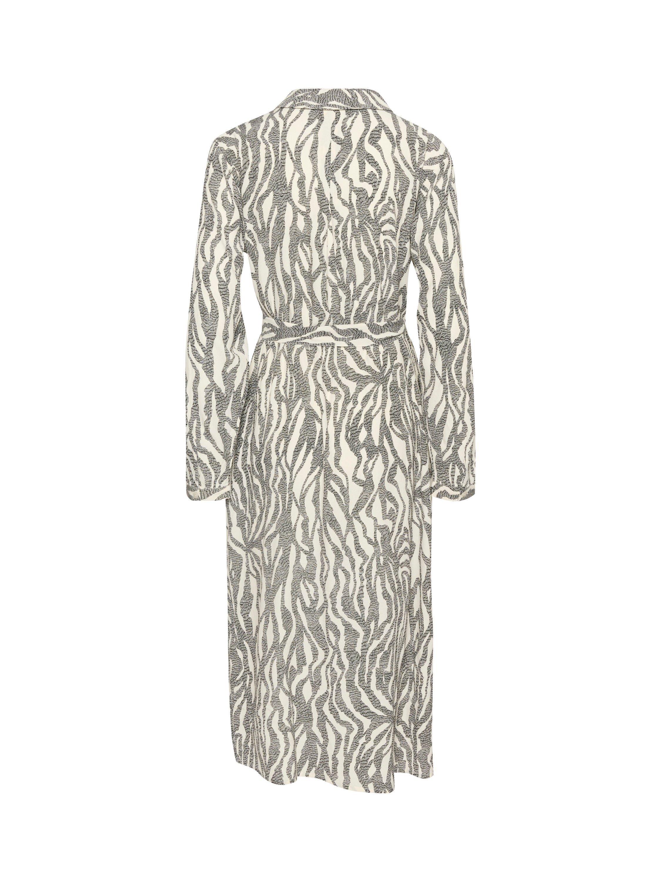 Product image 5 of 5, which shows Saint Tropez Blanca Belted Shirt Dress, Grey/White, XS