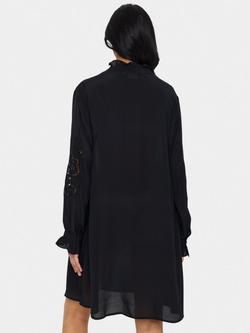 Saint Tropez Greya Henley Dress, Black - view 2, Black